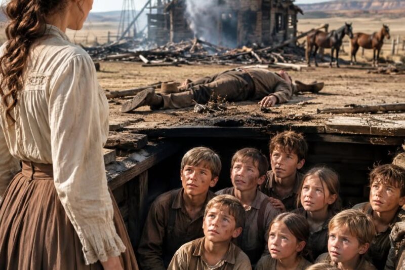 A mail-order bride arrived to find her husband dead and his farm in ashes—Then eight orphaned children looked up from a root cellar and changed everything