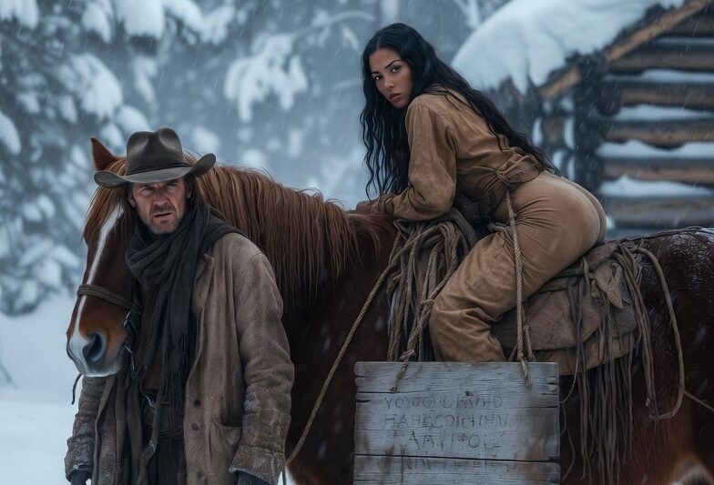 SHE WAS TIED TO HIS HORSE WITH A NOTE “DON’T UNTIE HER BEFORE SUNSET” — BUT HE COULDN’T WAIT