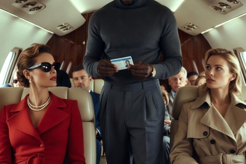 A wealthy woman sat in my first-class seat. She looked at me with disdain