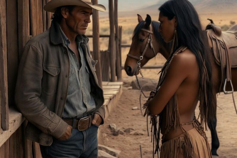 THE LAST APACHE WOMAN WAS OFFERED AWAY IN SILENCE UNTIL A COWBOY INTERVENED