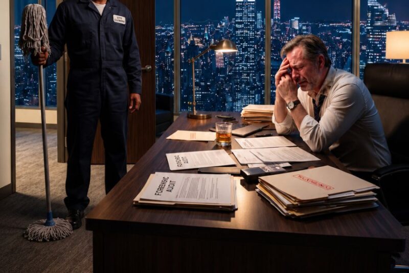 Billionaire Crying in Empty Office After $40M Betrayal — Black Janitor’s 3 Words Saved It All