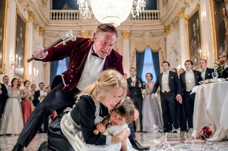 The Duke saw a maid protecting his son from a drunken guest – what he did changed her life…