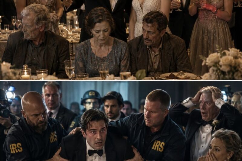 “Let his country bumpkin family sit at the tables near the kitchen; they’re used to eating leftovers,” my fiancé ordered the wedding planner right in front of me. His wealthy family burst into laughter, clinking glasses and mocking my mother’s faded dress. They didn’t know that the tax authorities had frozen their bank accounts just before the wedding cake was cut.
