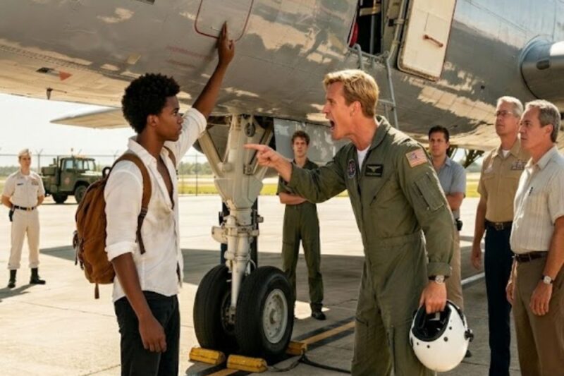 “Shut up, kid! Get your filthy hands off my plane before I snap every single finger you’ve got!”