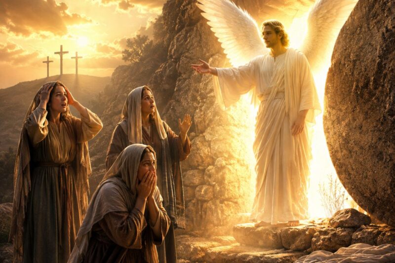 “Why do you seek the living among the dead? He is not here, but is risen.”