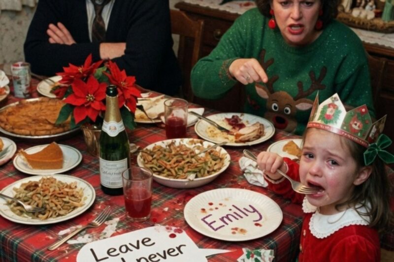 “Leave and never return,” my parents said to my 7 year old and me during Christmas dinner.