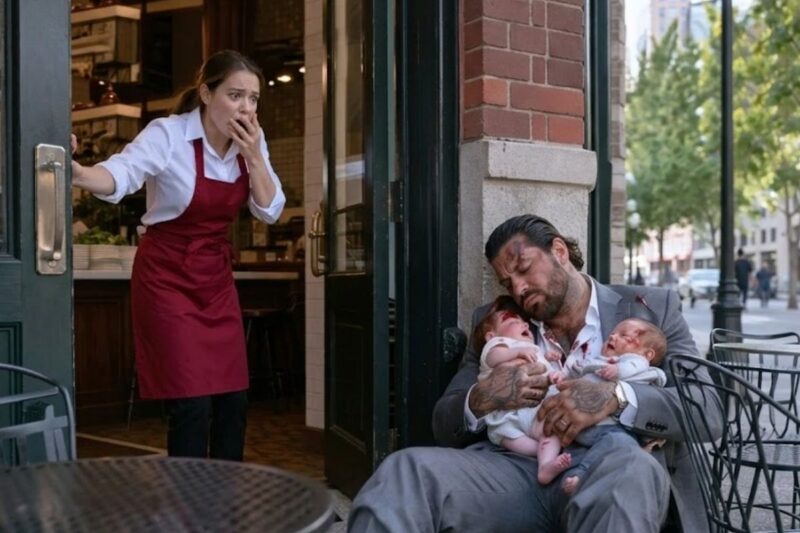 Waitress finds injured man with twins – unaware that he is a mafia boss