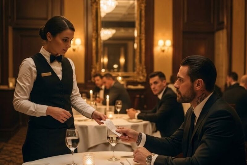 Waitress Circled Words on Mafia Boss’s Bill—It Read: “Gunman Behind You. Deal Gone Wrong. Exit Now”