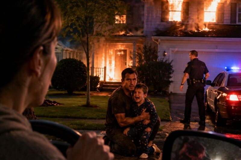 “Call 911 Now!” Warned My Son’s Neighbor As I Pulled Into The Driveway. What He Saw Through Tha…