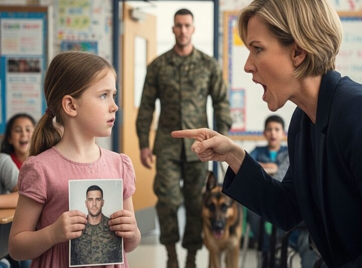Teacher Mocks Girl: “Your Dad Is Just a Marine” — Freezes When He Walks In With His K9…