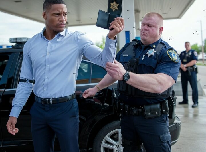 Cop Harasses Innocent Black Man, Turns Pale After Seeing His Secret Service ID