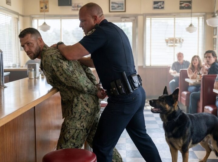 Arrogant Cop Handcuffed Navy SEAL in a Diner… What His German Shepherd Did Next Saved Everyone