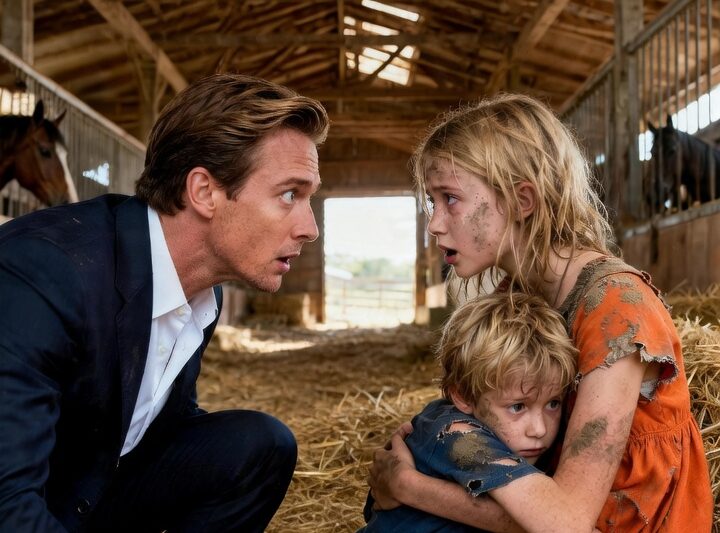 A Millionaire Found Two Children Sleeping in His Stable — Then He Got Closer and Froze…