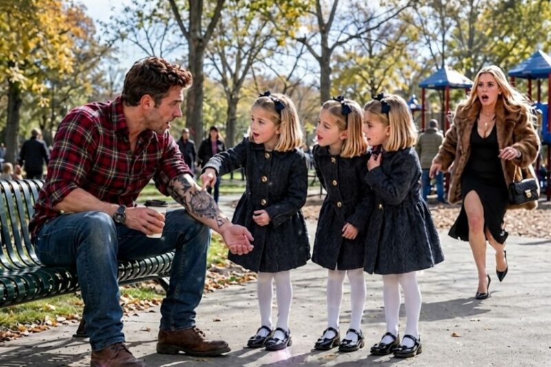 Triplet Girls Say To Single Dad “Hello Sir, Our Mother Has a Tattoo Just Like Yours” — He Froze