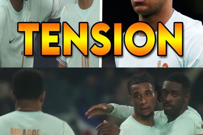 Mbappé and Dembélé clash live! Mbappé sacrifices Dembélé! Mbappé, playing as a number 9, destroys…