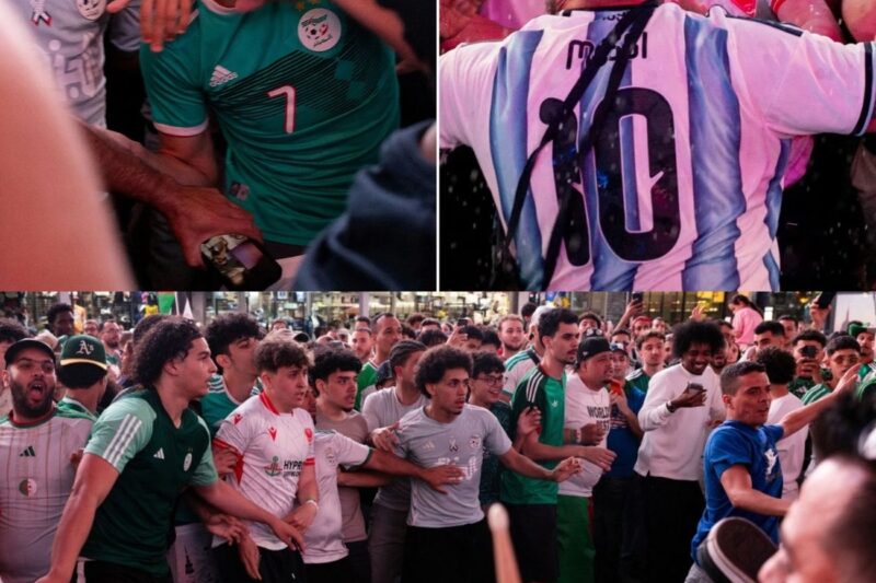 Chaos In Manhattan: Rival World Cup Fans Turn Times Square Into A War Zone With Brutal Pre-Match Street Brawl